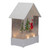 8.25" White and Red House Shaped Christmas Snow Globe - IMAGE 2