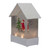 8.25" White and Red House Shaped Christmas Snow Globe - IMAGE 4