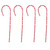 Striped Candy Cane Christmas Outdoor Pathway Markers - 60" - Set of 4 - IMAGE 1