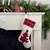 20" Cream White, Red, and Black Buffalo Plaid Tree Christmas Stocking - IMAGE 2