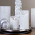 LED Flameless Pillar Christmas Candle - 6" - White - IMAGE 2
