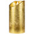 LED Lighted Flameless Flickering Pillar Christmas Candle - 6" - Gold - IMAGE 5