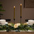 LED Flickering Flameless Taper Glittered Christmas Candles - 11" - Gold - Set of 2 - IMAGE 1