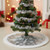 20-Inch Silver and White Metallic Snowflake Mini Christmas Tree Skirt - IMAGE 3