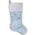 20.5-Inch Blue and White Sheer Organza Christmas Stocking with Faux Fur Cuff - IMAGE 1