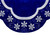 Velvet Snowflake Christmas Tree Skirt - 48" - Royal Blue and White - IMAGE 3