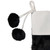 20.5-Inch Black and White Christmas Stocking with Corduroy Cuff - IMAGE 2