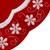 48-Inch Velvet Red and White Snowflake Scallop Christmas Tree Skirt - IMAGE 2