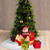 Mini Satin Christmas Tree Skirt with Faux Fur - 20" - White - IMAGE 4