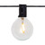 LED G50 Globe Patio Lights - Warm White - 12" Spacing - Black Wire - 20ct