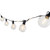 LED G50 Globe Patio Lights - Warm White - 12" Spacing - Black Wire - 20ct