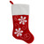 20.5-Inch Red and White Velvet With White Snowflake Christmas Stocking - IMAGE 1