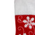 20.5-Inch Red and White Velvet With White Snowflake Christmas Stocking - IMAGE 2