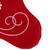 20.5-Inch Red and White Velvet With White Snowflake Christmas Stocking - IMAGE 5