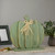 14.75" Sage Green Fall Harvest Wooden Pumpkin with Bow Table Top Decoration - IMAGE 2