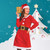 41" Red and White Women's Mrs. Claus Costume Set - Large - IMAGE 1