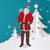 38" Red and White Traditional Santa Claus Men's Christmas Costume Set - Plus Size - IMAGE 1