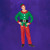 40" Red and Green Men's Elf Costume With a Christmas Santa Hat - Standard Size - IMAGE 3