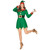 Christmas Elf Women's Costume Green Dress and Hat - Plus Size - IMAGE 2