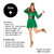 Christmas Elf Women's Costume Green Dress and Hat - Plus Size - IMAGE 5