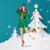 Women's Red and Green 2-Piece Elf Costume- Size XL - IMAGE 1