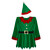 Women's Red and Green 2-Piece Elf Costume- Size XL - IMAGE 4