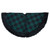 48" Green and Black Plaid Christmas Tree Skirt with Faux Fur - IMAGE 4
