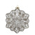 Glass Snowflake Christmas Ornaments - 3.75-Inch (100mm) - Red and Silver - 4ct - IMAGE 3