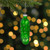 4" Shiny Green Pickle Hanging Glass Christmas Ornament - IMAGE 2