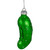 4" Shiny Green Pickle Hanging Glass Christmas Ornament - IMAGE 4