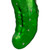 4" Shiny Green Pickle Hanging Glass Christmas Ornament - IMAGE 5
