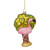 4" Pink Flamingo with Palm Tree Glass Christmas Ornament - IMAGE 1