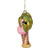4" Pink Flamingo with Palm Tree Glass Christmas Ornament - IMAGE 3