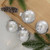 Set of 4 Silver Christmas Ball Ornaments 2.5" (67mm) - IMAGE 2