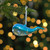 6" Blue Glass Glittered Whale Christmas Ornament - IMAGE 2