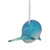 6" Blue Glass Glittered Whale Christmas Ornament - IMAGE 5