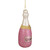 5.25" Pink Glittered "CHEERS" Champagne Bottle Glass Christmas Ornament - IMAGE 3