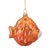 3.75" Metallic Orange Discus Fish Glass Christmas Ornament - IMAGE 1