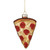 4" Pepperoni Pizza Slice Glass Christmas Ornament - IMAGE 1