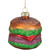 2.25" Brown, Green, and Red Glass Hamburger Christmas Ornament - IMAGE 1