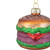 2.25" Brown, Green, and Red Glass Hamburger Christmas Ornament - IMAGE 3