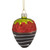 2.75" Chocolate Covered Glittered Strawberry Christmas Glass Ornament - IMAGE 1