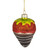 2.75" Chocolate Covered Glittered Strawberry Christmas Glass Ornament - IMAGE 3