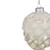 Frosted Pine Cone Glass Christmas Ornament - 3.75" - White - IMAGE 3
