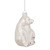 4"  White Glittered Polar Bear Glass Christmas Ornament - IMAGE 4