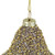 Mushroom Glass Christmas Ornament - 4.75" - Champagne Gold  Finish - IMAGE 3