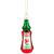 Glittered Bottle of Hot Sauce Glass Christmas Ornament - 4" - Red and Green - IMAGE 2