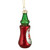4" Red and Green Bottle of Hot Sauce Glass Christmas Ornament - IMAGE 3