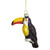 4.75" Black and Gold Glass Toucan Bird Christmas Ornament - IMAGE 1