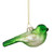4" Green and White Glass Bird Christmas Ornament - IMAGE 1